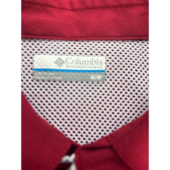 Columbia Men's Beet Red PFG Slack Tide Camp Shirt M - Picture 3 of 9
